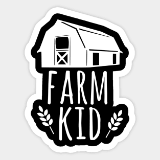 Farm Kid shirt perfect for kids growing up on the farm Sticker